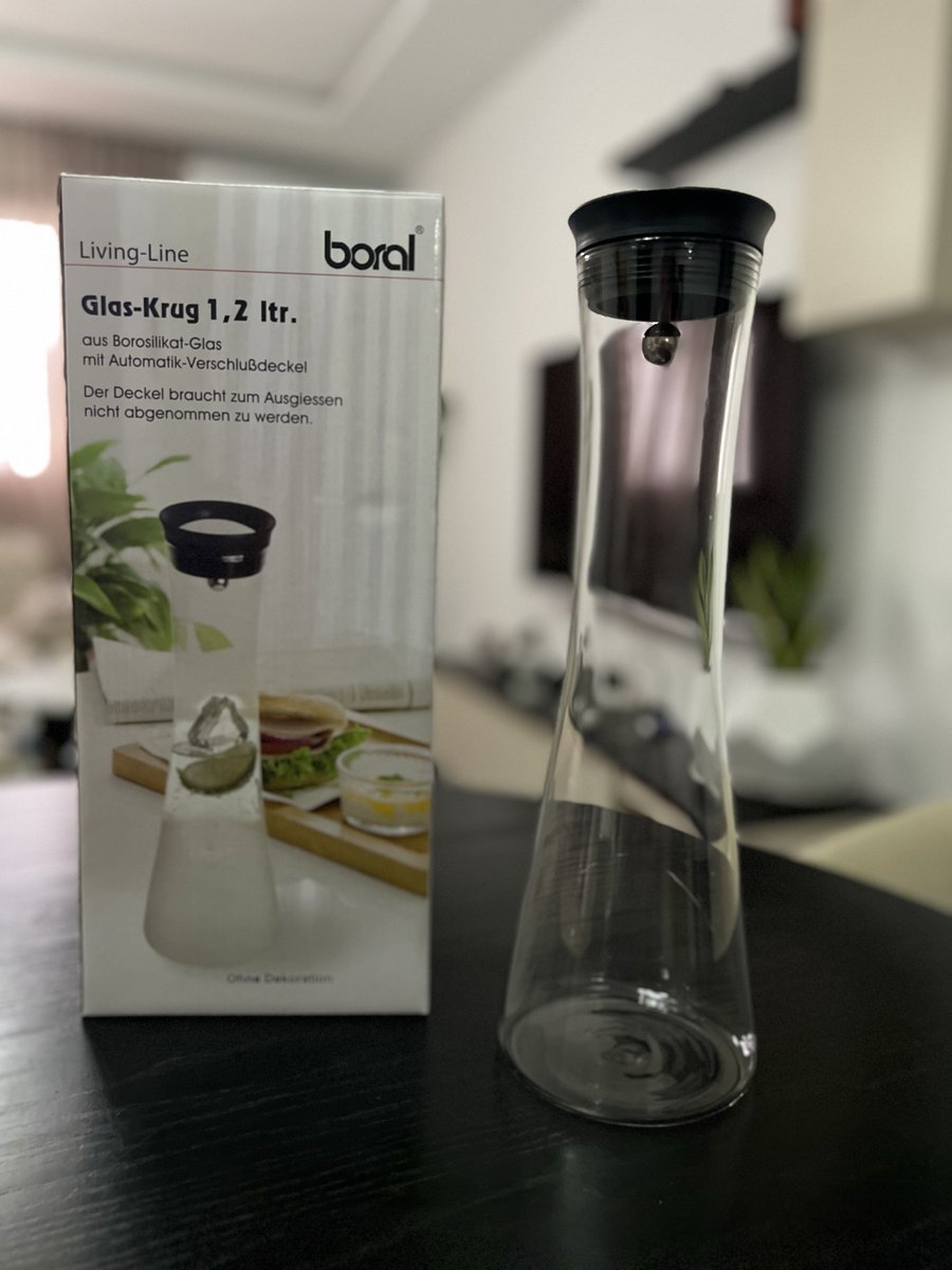 carafe en verre borosilicate 1.2 litre