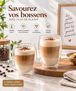 lot de deux verre boral