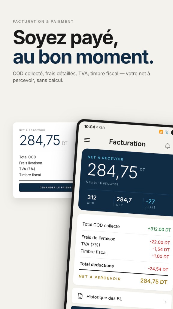 BizGo — facturation et net à percevoir